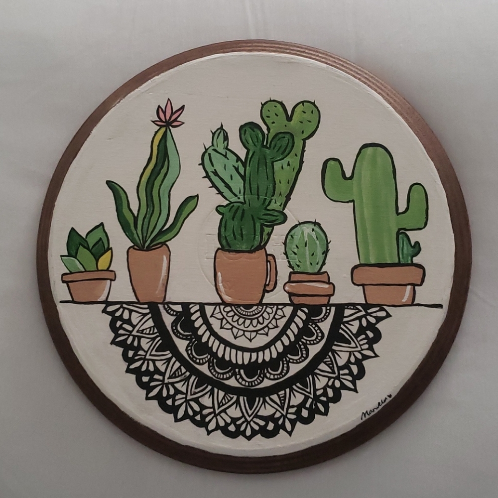 Cactus wooden frame